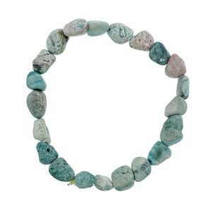8mm-9mm Frosted Amazonite Beaded Stretchy Bracelet 6.5"